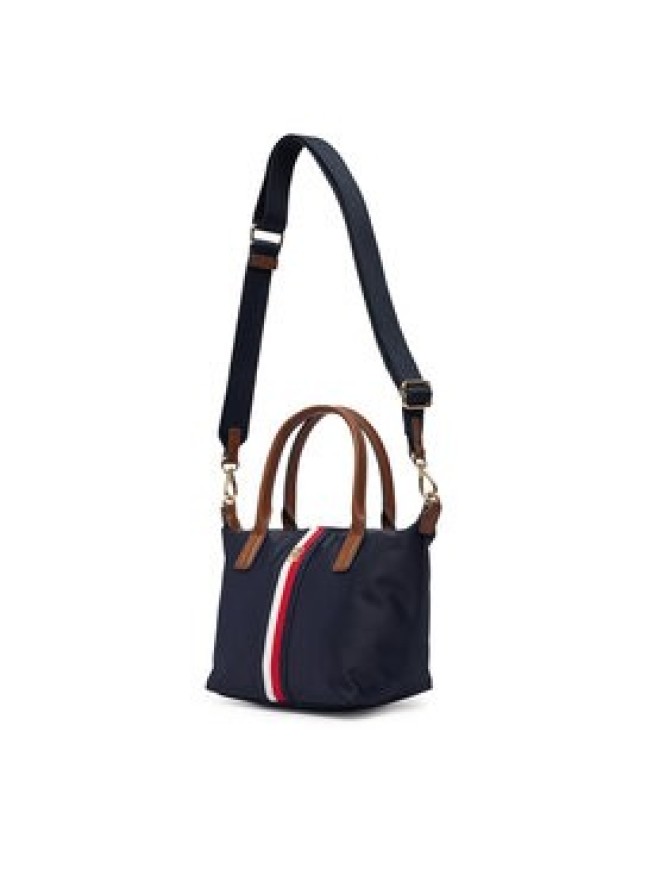 Tommy Hilfiger Torebka Popette Mini Tote Corp AW0AW19025 Granatowy