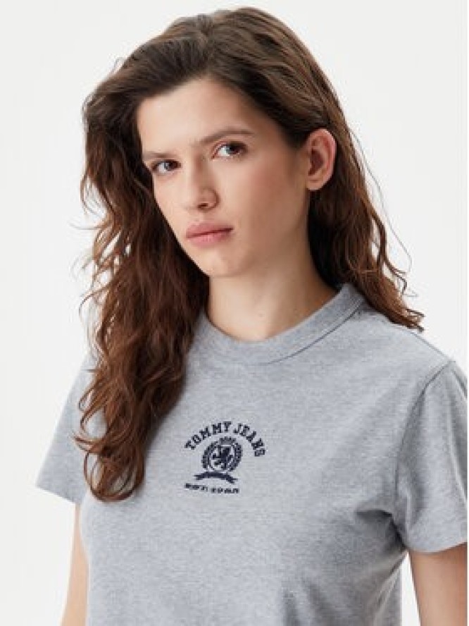 Tommy Jeans T-Shirt Varsity DW0DW20317 Szary Regular Fit