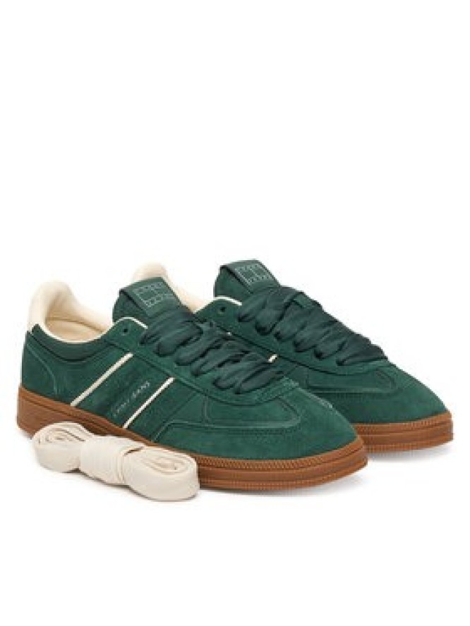 Tommy Jeans Sneakersy The Greenwich Edge Suede EN0EN02924 Zielony
