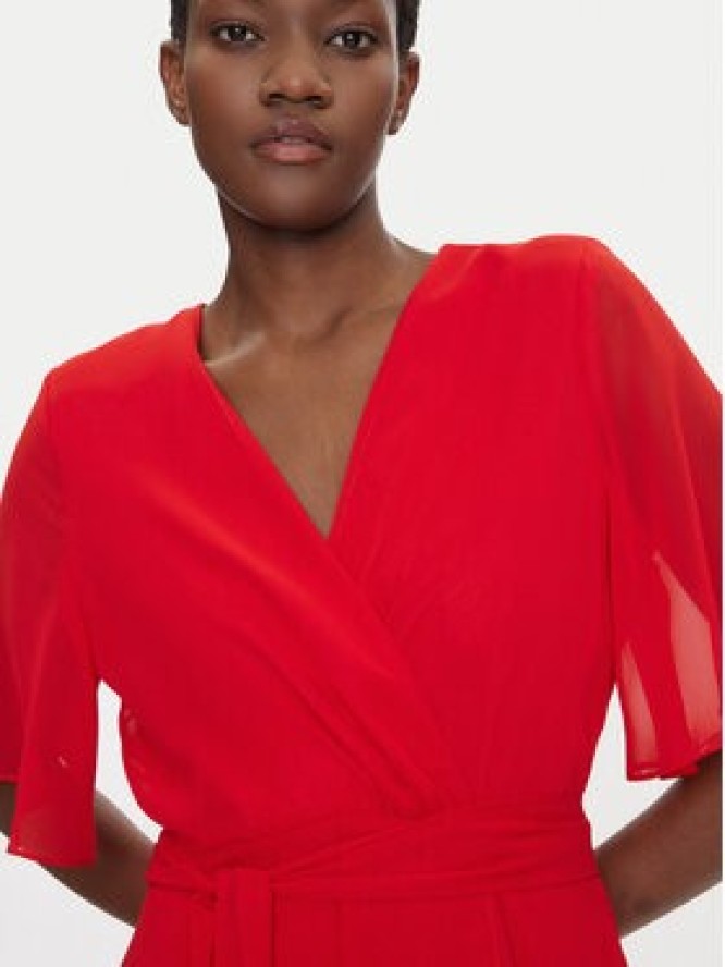 Swing Sukienka koktajlowa 5AI10200 Czerwony Regular Fit