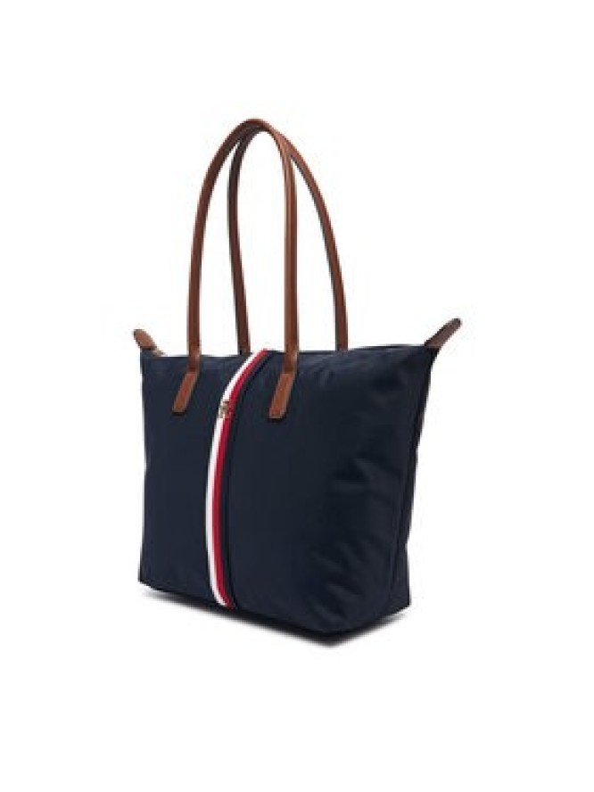 Tommy Hilfiger Torebka Popette Tote Corp AW0AW19027 Granatowy