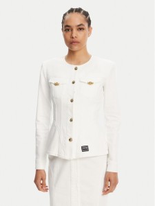 Versace Jeans Couture Kurtka jeansowa 78HAS457 Biały Slim Fit