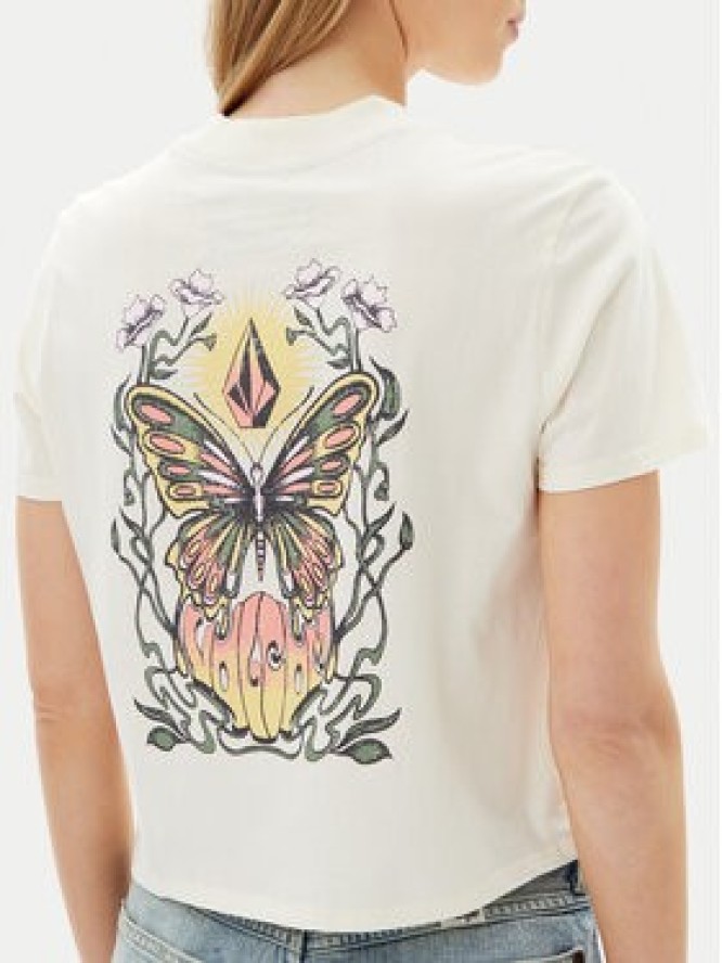 Volcom T-Shirt Pocket Dial B3512500 Écru Boxy Fit
