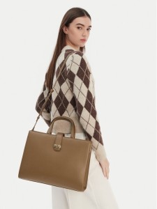 Tommy Hilfiger Torebka Th Heritage Satchel AW0AW18287 Brązowy