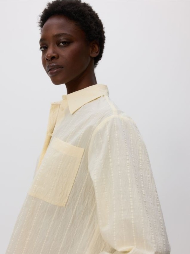 Koszula z kieszenią - jasnożółty