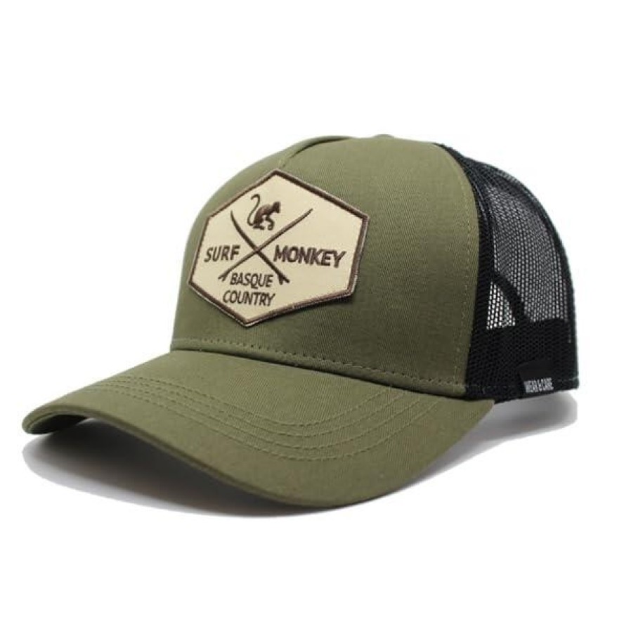 Czapka Trucker - 5 paneli / Recykling / Jeden rozmiar (Oliwkowy/Czarny)