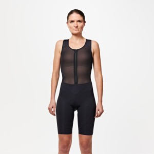 Spodenki rowerowe damskie Van Rysel na szelkach quick-zip