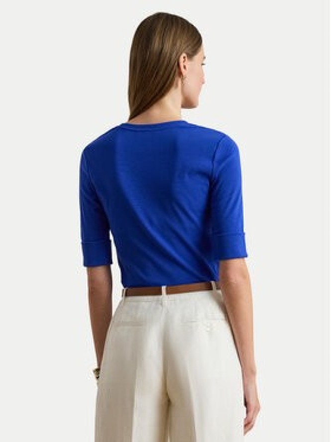 LAUREN RALPH LAUREN Bluzka 200815843012 Niebieski Slim Fit