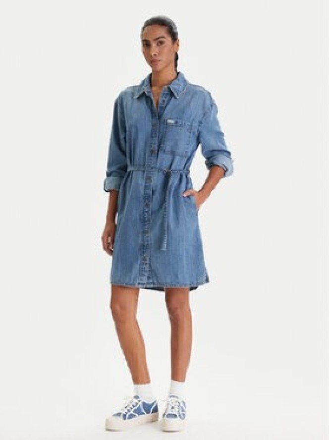 Guess Jeans Sukienka jeansowa W6RK26 D5M81 Niebieski Regular Fit