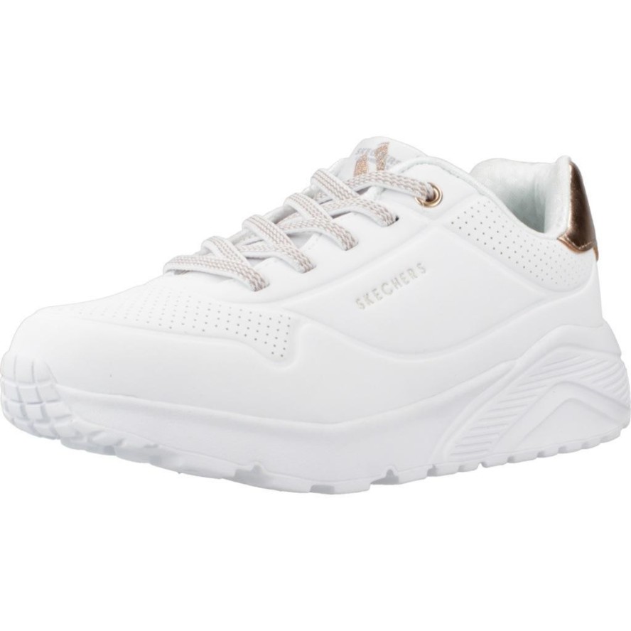 Buty SKECHERS UNO LITE-METALLIC MO Biały