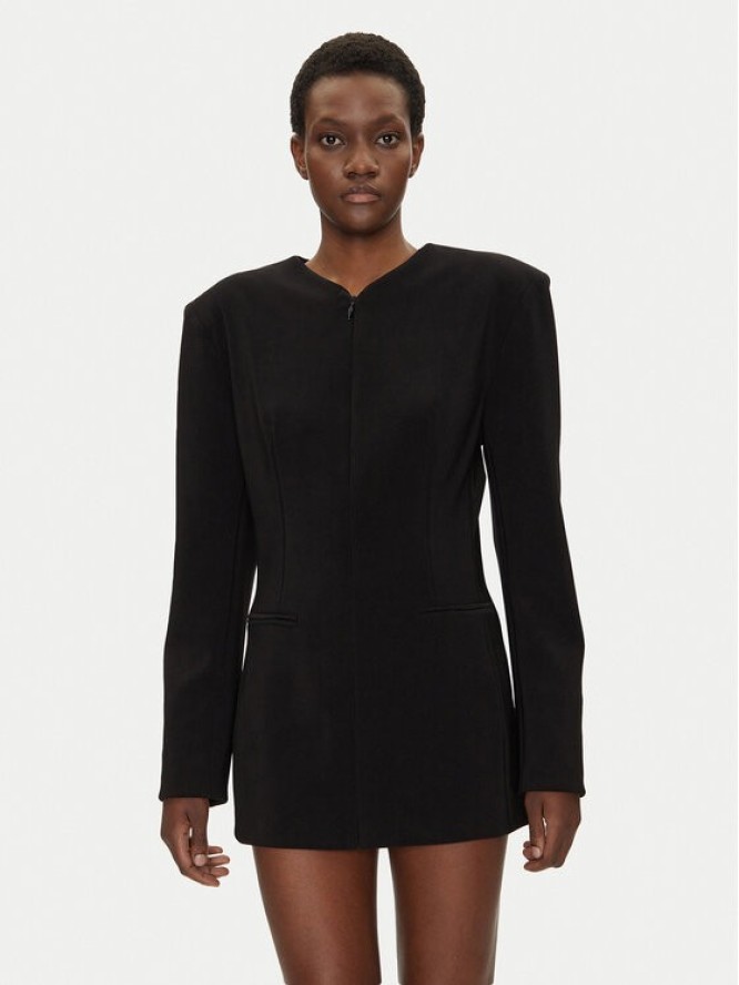 NORMA KAMALI Marynarka KK4244PLG86001 Czarny Regular Fit