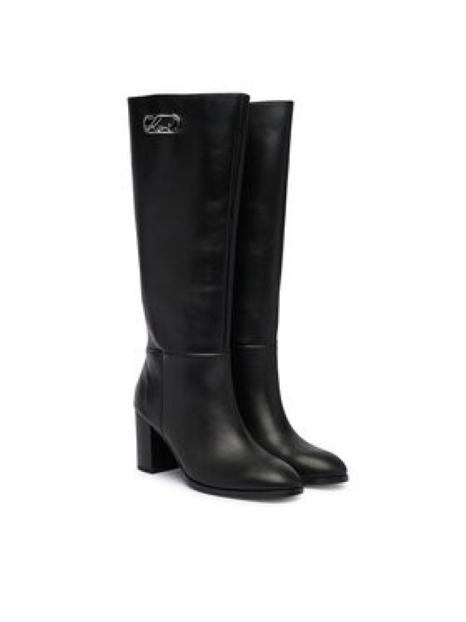 KARL LAGERFELD Kozaki Kinga KL35680 Czarny