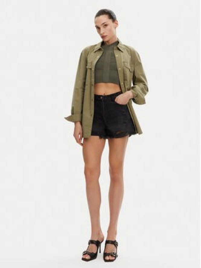 Silvian Heach Szorty jeansowe GPP25123SH Czarny Regular Fit