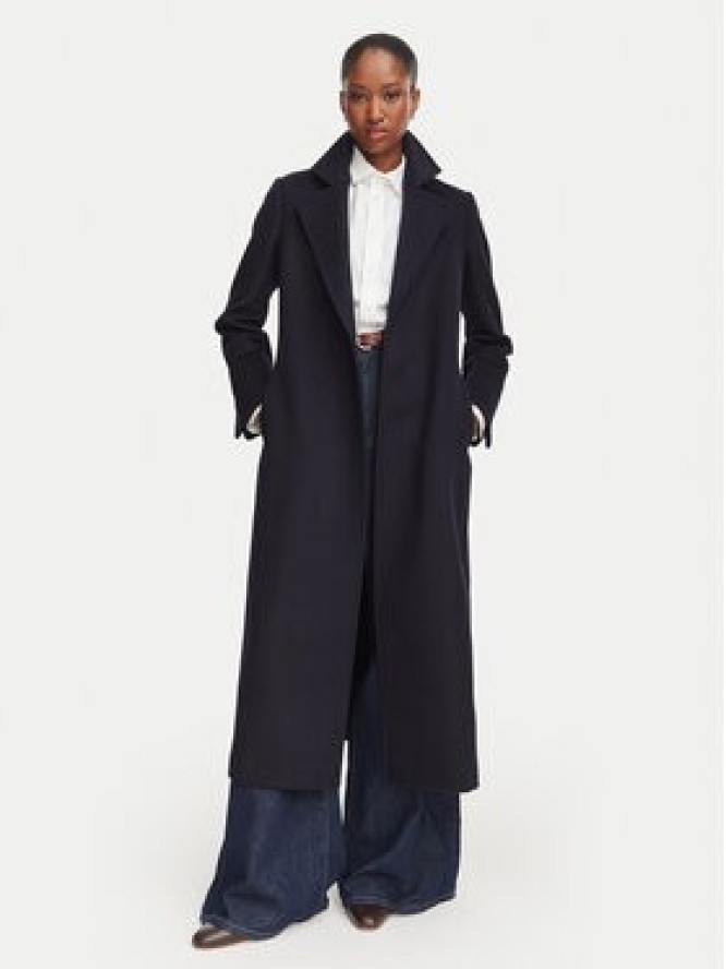 MAX&Co. Płaszcz wełniany Longrun 2628016044200 Granatowy Regular Fit