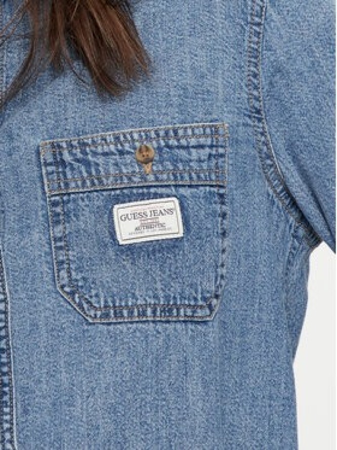 Guess Jeans Koszula jeansowa W4YH37 D5EI2 Niebieski Regular Fit