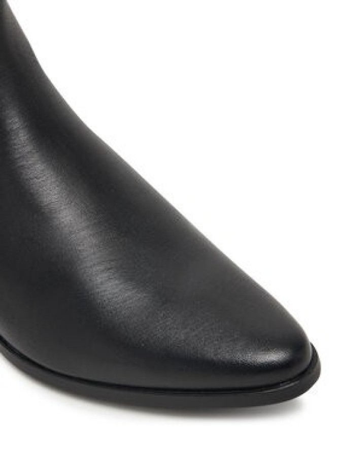 Tommy Hilfiger Botki Th Leather Pointy Zip Bootie FW0FW08980 Czarny