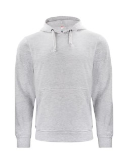 clique Basic Hoody bluza z kapturem unisex, materiał stabilizowany – ash