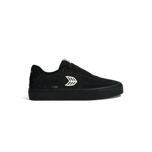 Sneakersy skórzane Cariuma Luan Pro Suede All Black Ivory Logo