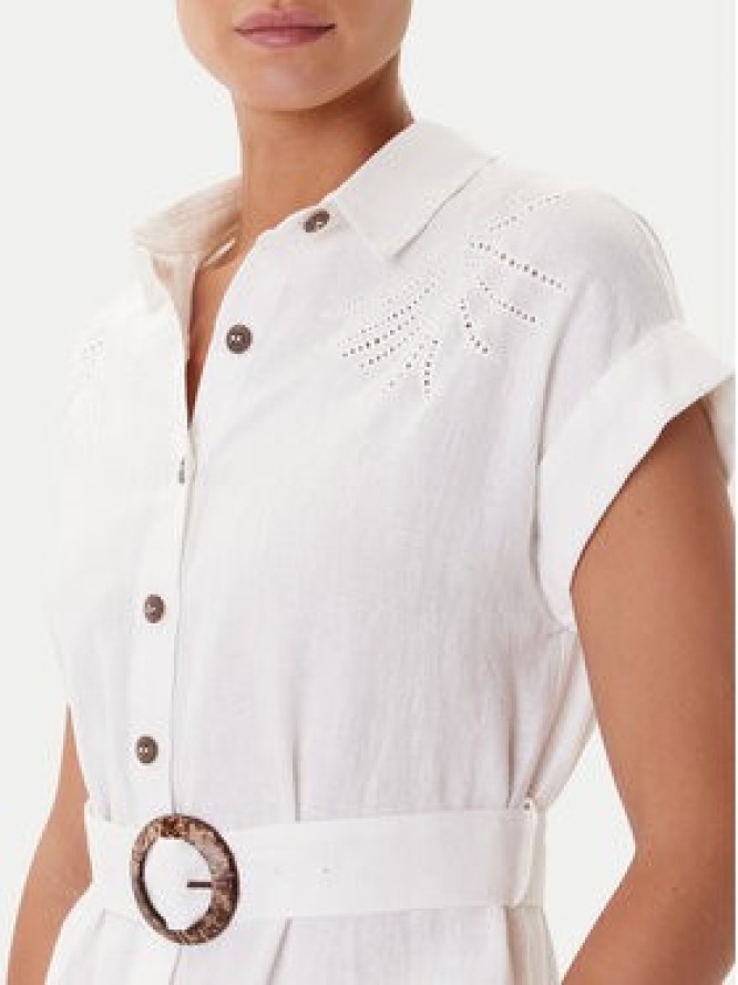 Tatuum Sukienka koszulowa Salima T2509.207 Biały Regular Fit