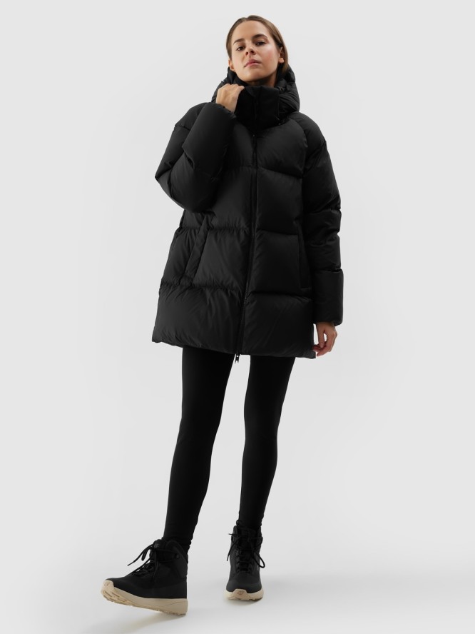 4F Kurtka puchowa z naturalnym wypełnieniem damska - czarna XXL