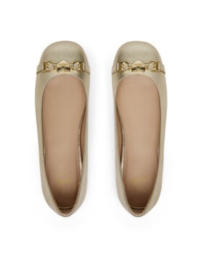LOVE MOSCHINO Baleriny JA11011G1MIF0900 Złoty
