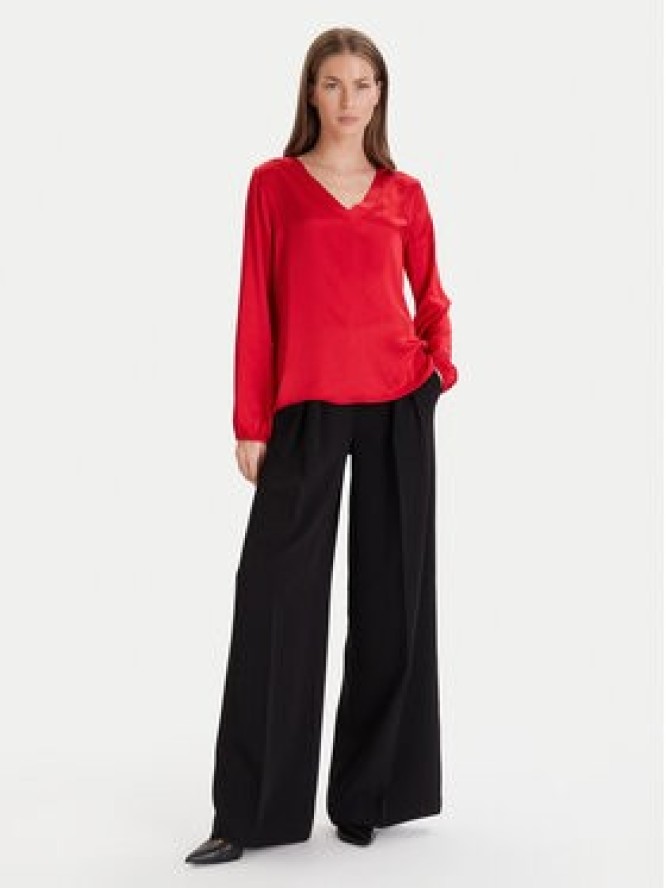 Maryley Bluzka 25IB824/18MA Czerwony Regular Fit