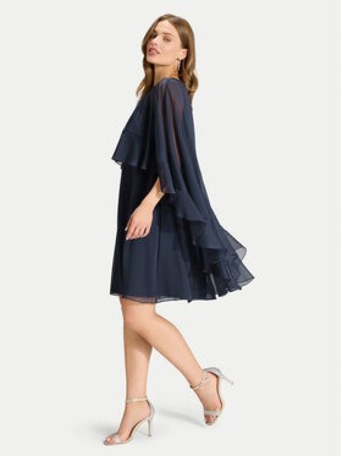 Swing Sukienka koktajlowa 5AJ09800 Granatowy Regular Fit