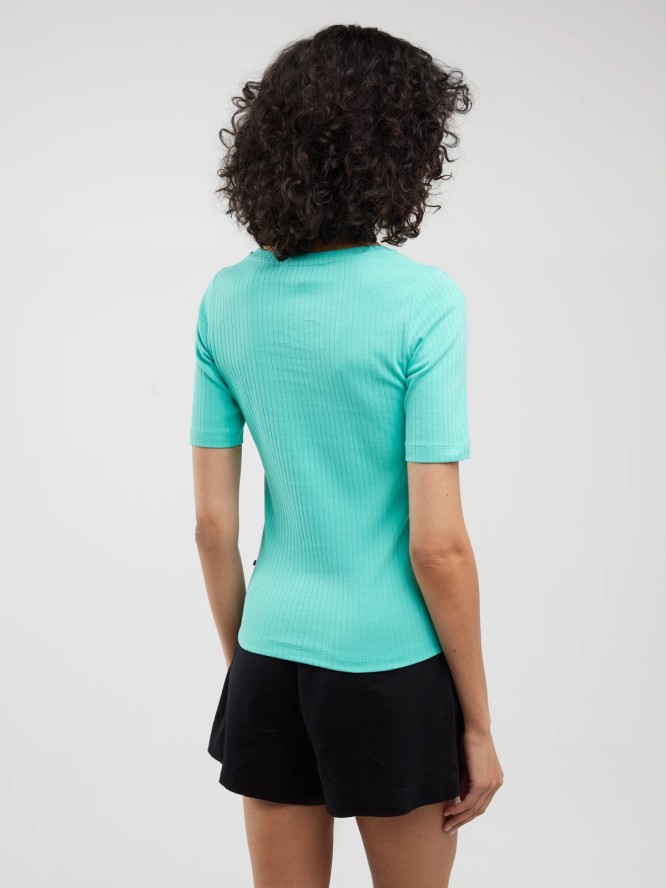 Koszulka damska w prążek turkusowa Alessa 302