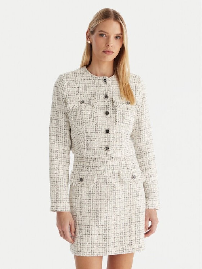 Guess Kurtka przejściowa W5YN44 WHDB2 Biały Regular Fit