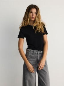 Bluzka z wiskozą - czarny