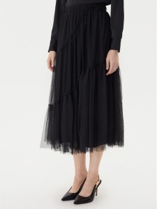 TWINSET Spódnica tiulowa 252LI2RAA Czarny Regular Fit