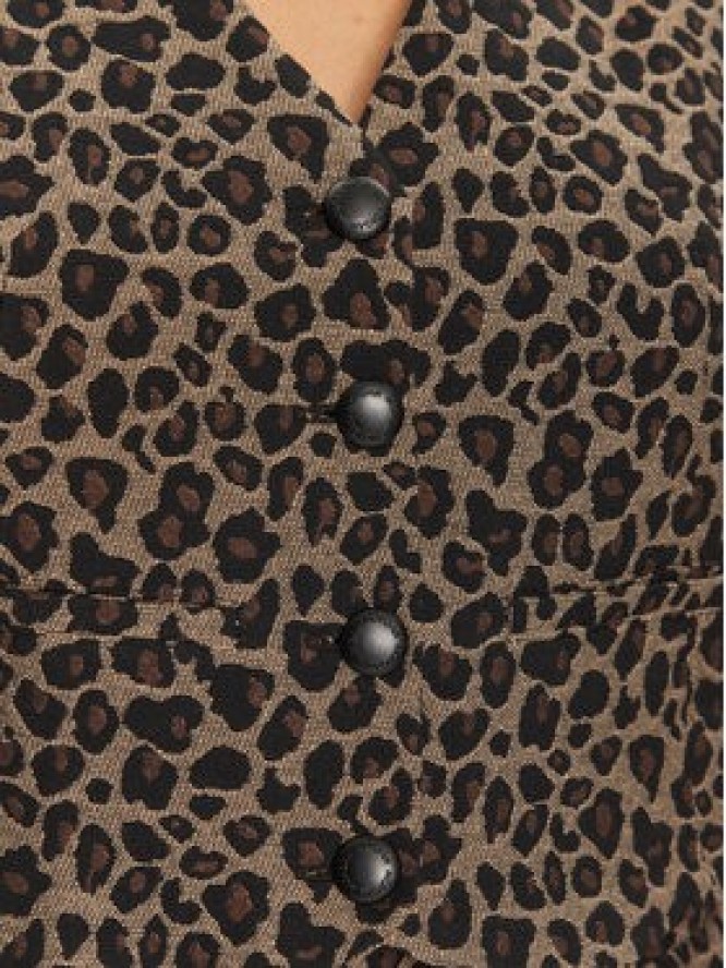 Morgan Kamizelka 251-CBILI.F Brązowy Slim Fit