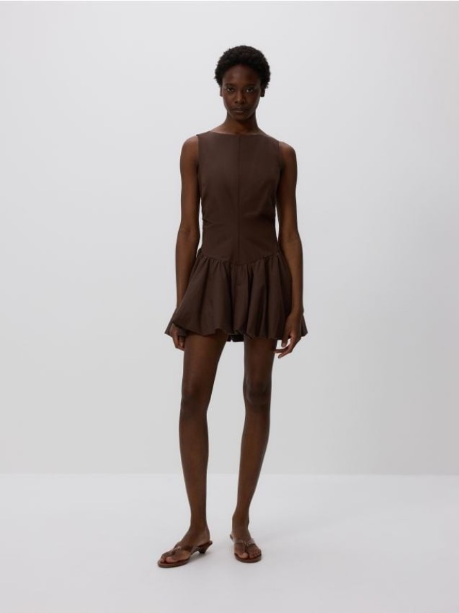 Sukienka mini - brązowy