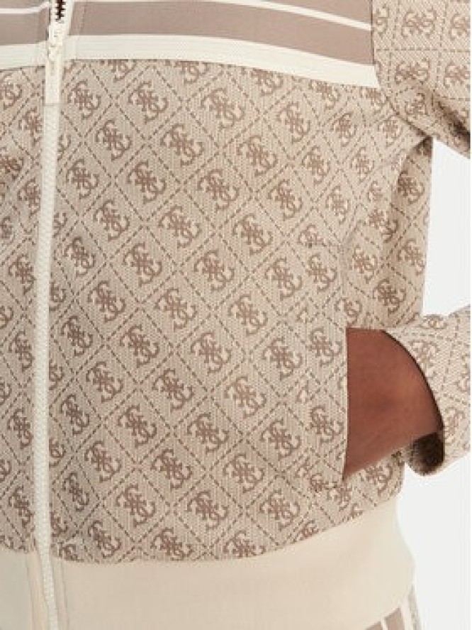 Guess Bluza V6GQ06 K2957 Beżowy Regular Fit