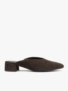 Ciemnobrązowe klapki mule