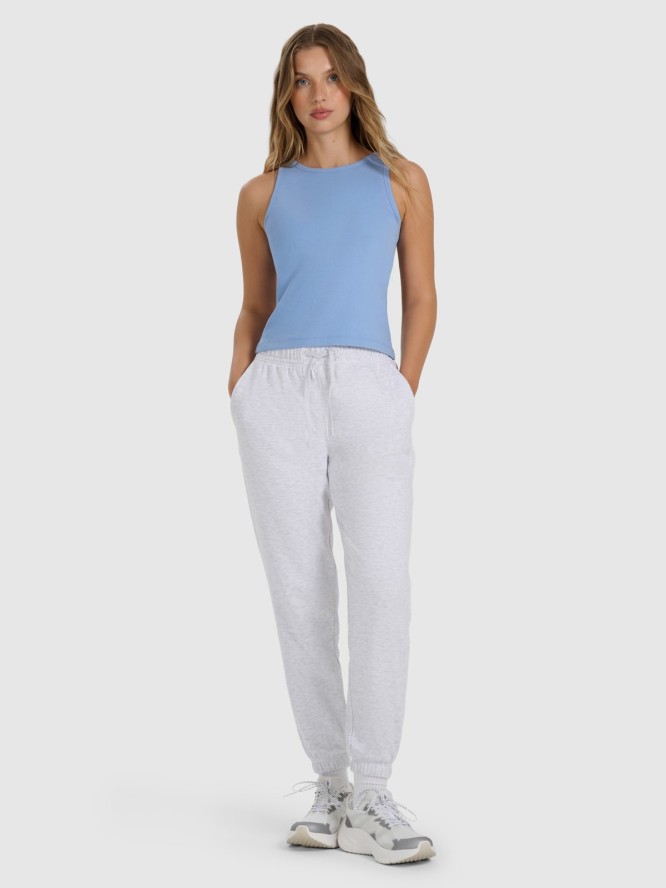 4F Top slim gładki damski - granatowy M