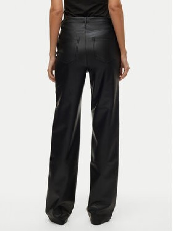 Vero Moda Spodnie z imitacji skóry Tessa 10310878 Czarny Wide Leg