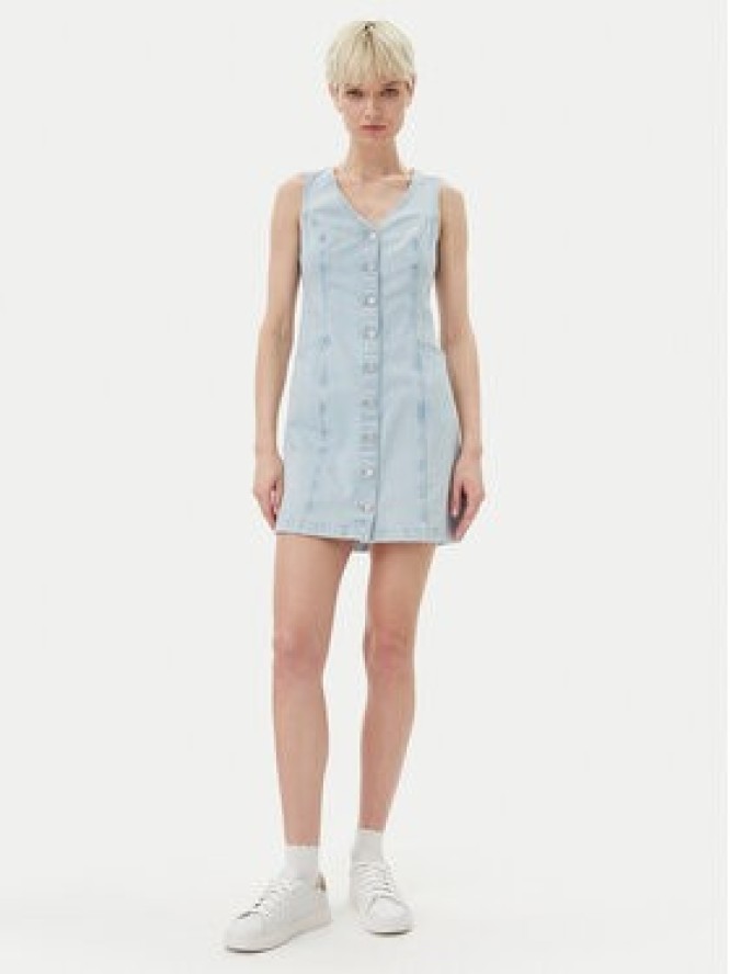 Levi's® Sukienka jeansowa Vianna Vest 001WL-0000 Błękitny Regular Fit