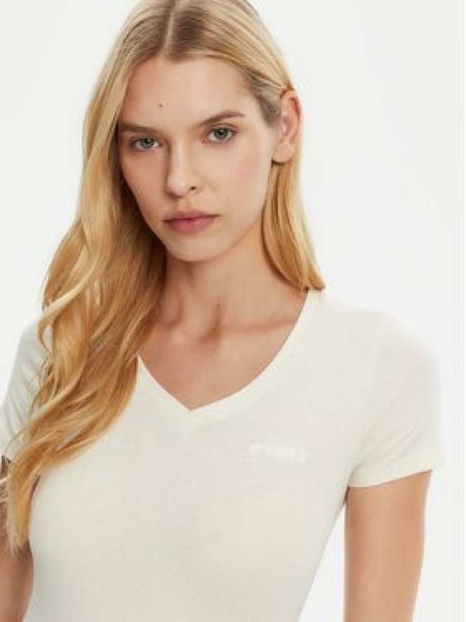 Guess T-Shirt O5RI02 KBBU1 Beżowy Regular Fit