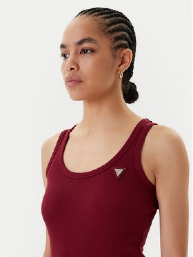 Guess Top V4YP06 K8RT2 Bordowy Regular Fit