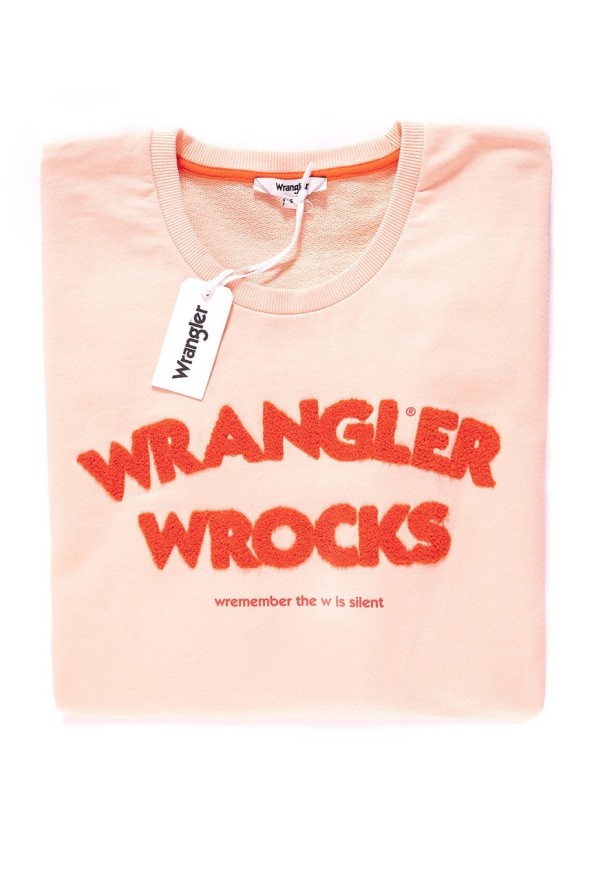 BLUZA WRANGLER DAMSKA WROCKS SWEAT PEACH PARFAIT W601OHYUD 112130375