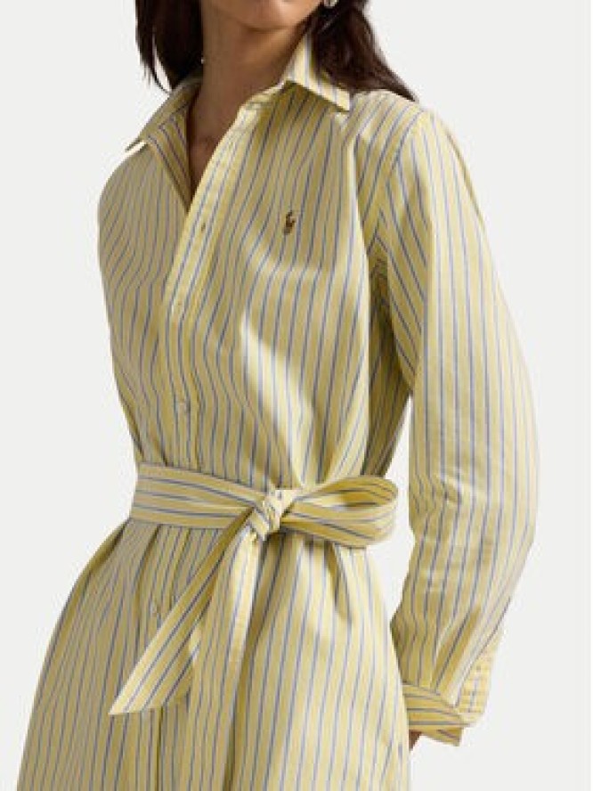 Polo Ralph Lauren Sukienka koszulowa 211959901501 Żółty Regular Fit