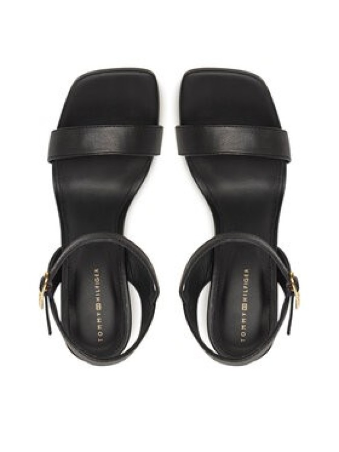 Tommy Hilfiger Sandały High Heel Leather Sandal FW0FW08534 Czarny