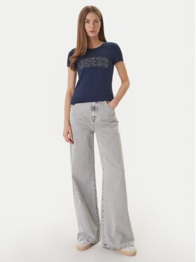 Guess T-Shirt W5GI04 J1314 Granatowy Slim Fit