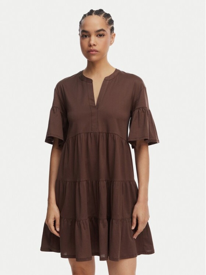 Weekend Max Mara Sukienka codzienna Saggina 2615621042 Brązowy ciemny Regular Fit