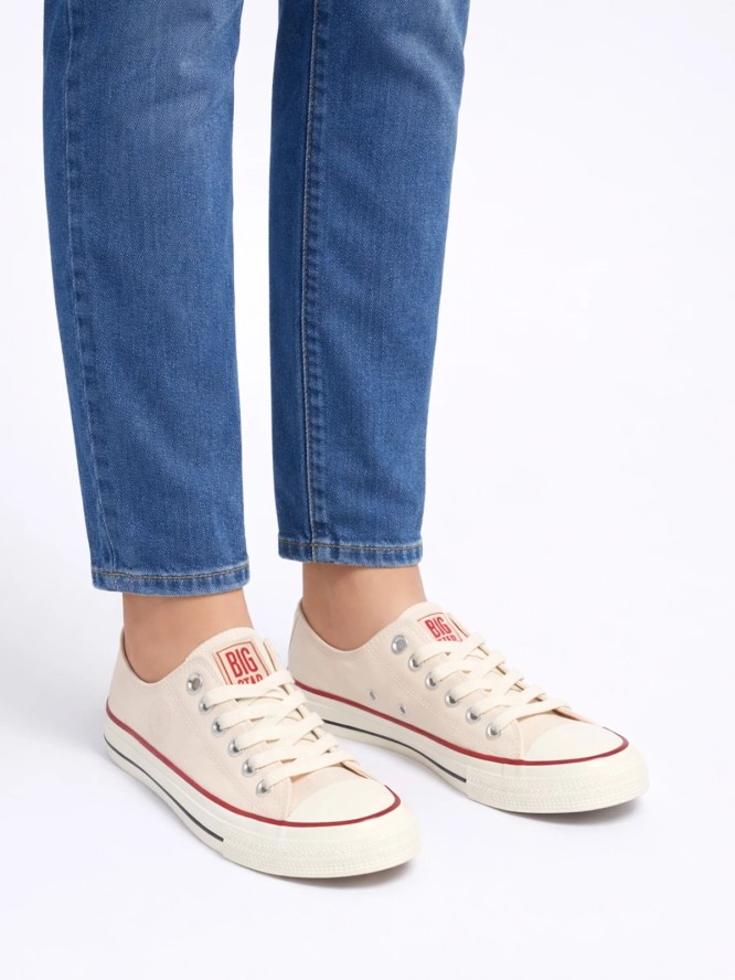 Trampki damskie niskie beżowe NN274272 801