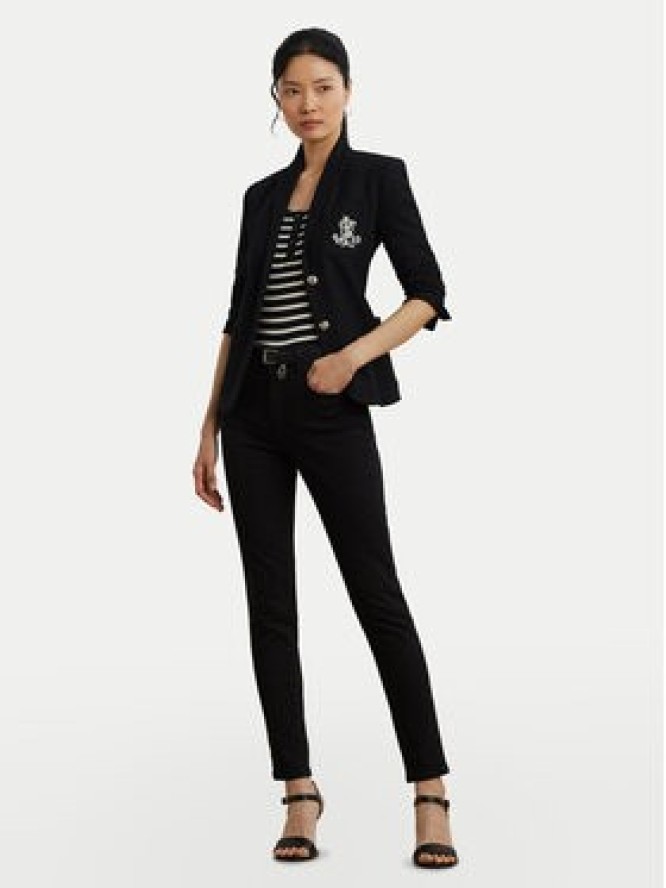 LAUREN RALPH LAUREN Bluzka 200971086002 Czarny Slim Fit