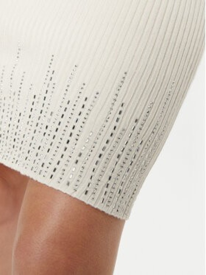 Guess Spódnica ołówkowa W5RD83 Z2Y50 Écru Slim Fit