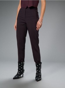 Spodnie cygaretki - bordowy
