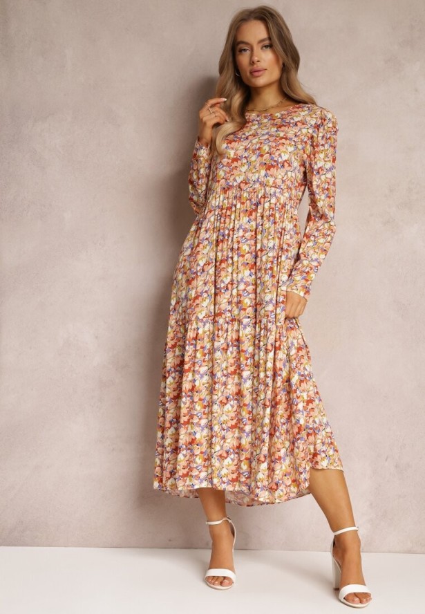 Pomarańczowo-Fioletowa Sukienka Dorosa